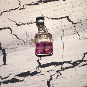 Rainbow fluorite pendant